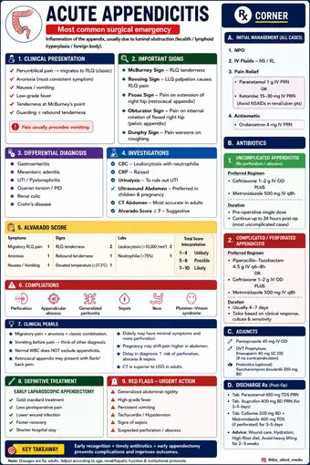 One-pager preview: Acute Appendicitis: Rx