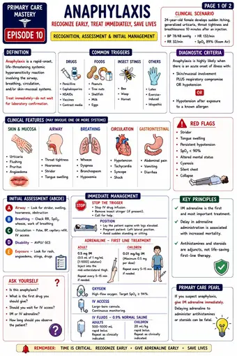 One-pager preview: Anaphylaxis in the PHC
