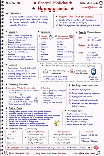 One-pager preview: Hypoglycaemia