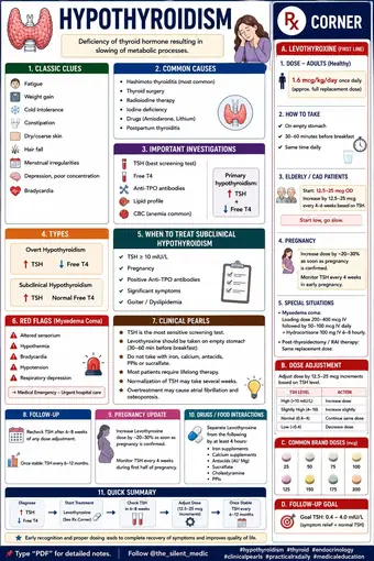 One-pager preview: Hypothyroidism: Rx