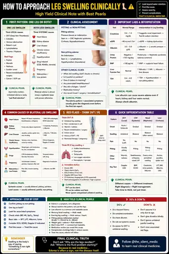 One-pager preview: Leg Swelling: Approach