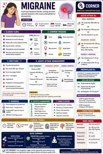 One-pager preview: Migraine: Rx