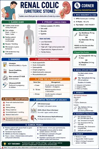 One-pager preview: Renal Colic: Rx