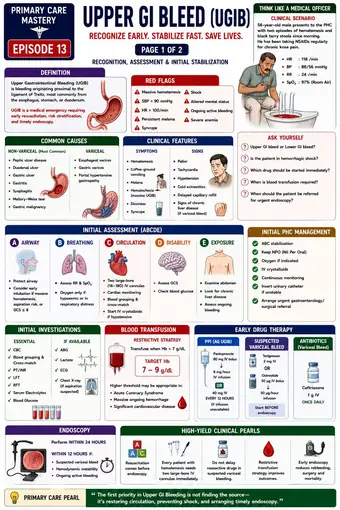 One-pager preview: Upper GI Bleed in the PHC